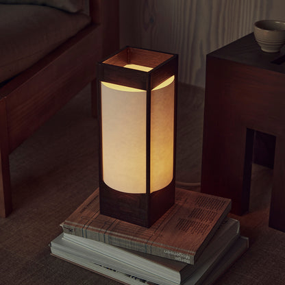 Andon Table Lamp by Form & Refine - Dark Brown Lacquered Ash