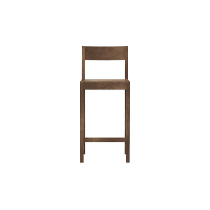 Bar Chair 01 by Frama - 65 cm Height - Dark Brown Oiled Birch
