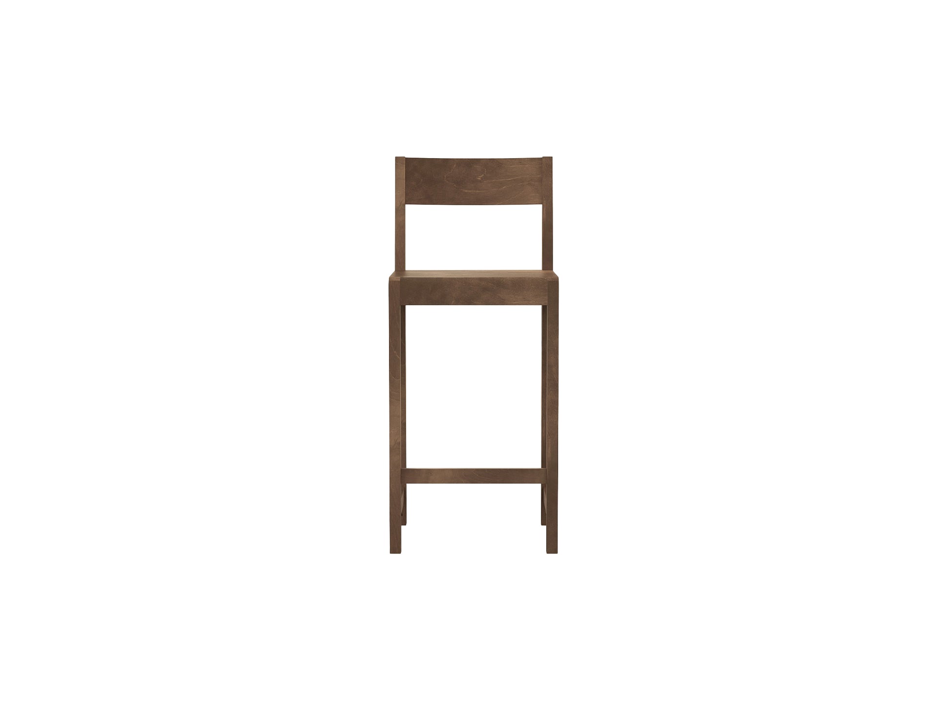 Bar Chair 01 by Frama - 65 cm Height - Dark Brown Oiled Birch