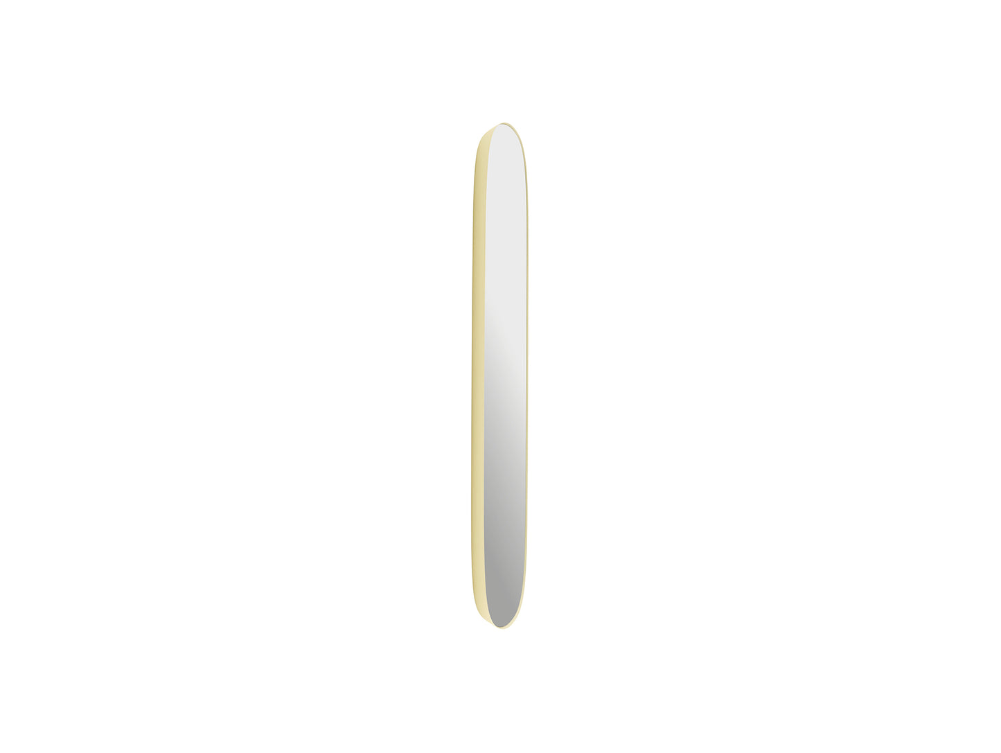Framed Mirror by Muuto - 118x44 / Light Yellow with Clear Glass