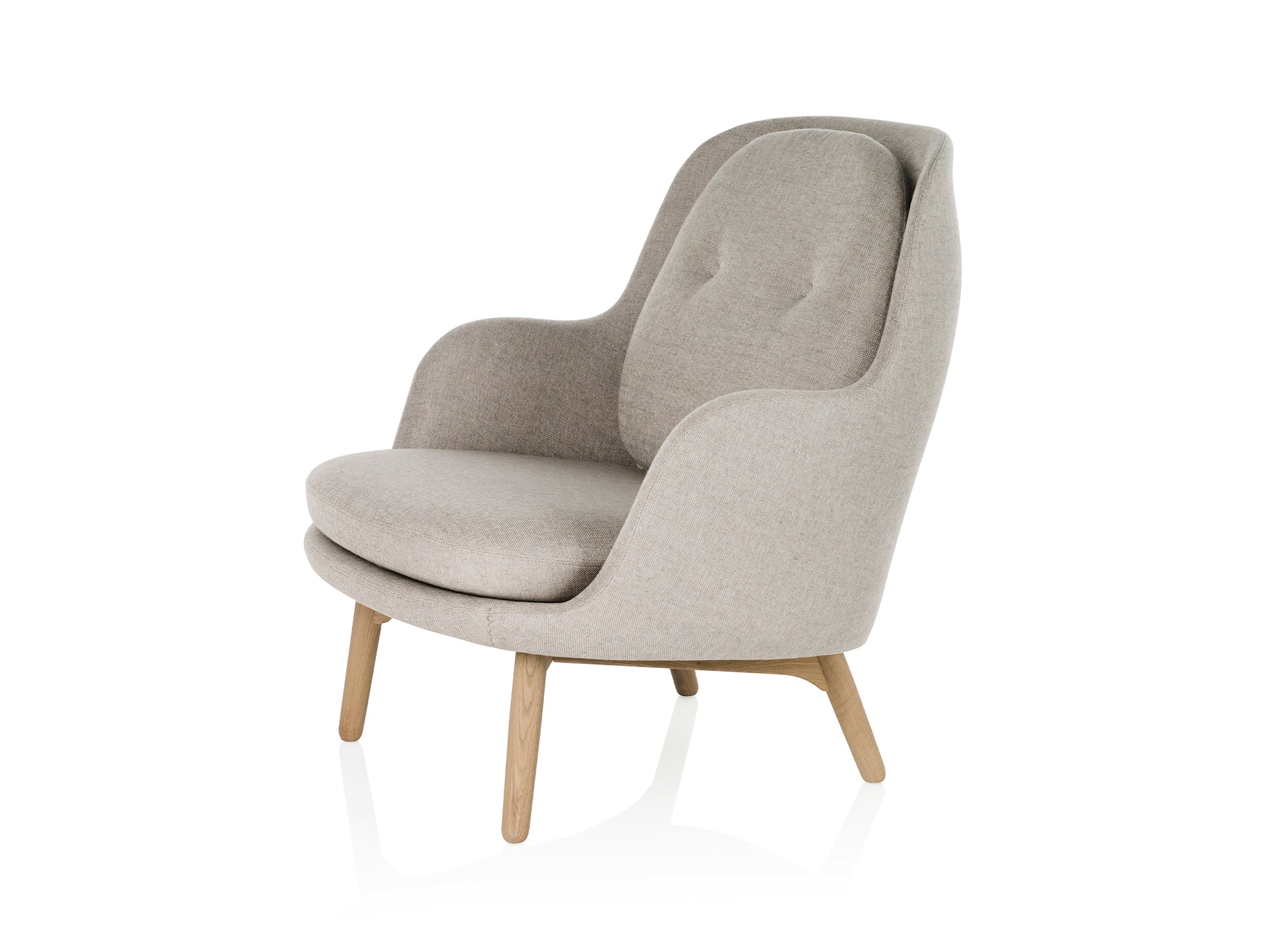 Fri Lounge Chair JH4 - Single Upholstery by Fritz Hansen / Sunniva 717