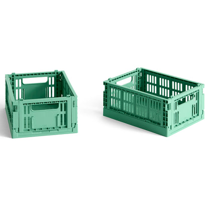 Colour Crate Mini - Set of 2 by HAY - Dark Mint
