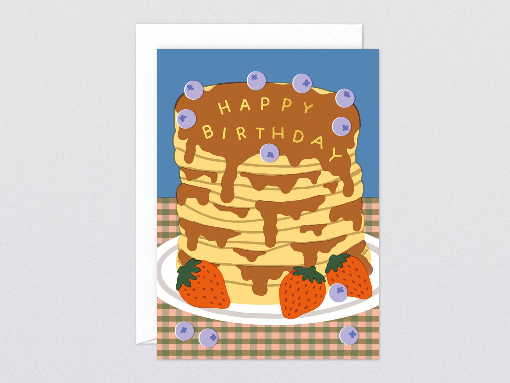 'Happy Birthday Pancakes' Foiled Greetings Card by Wrap