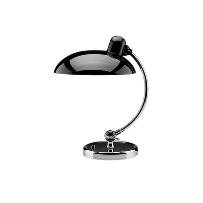 Kaiser Idell Luxus Table Lamp by Fritz Hansen - High Gloss Black Shade with Chrome Base