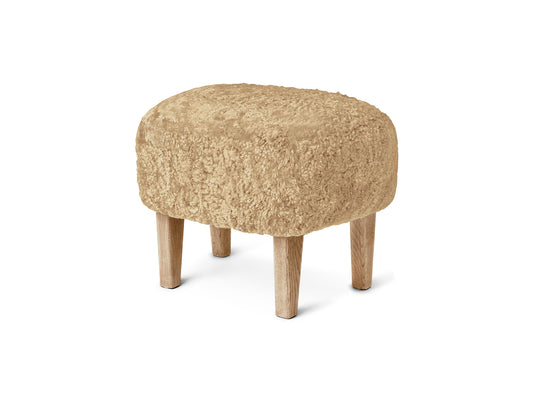 Ingeborg Ottoman by Audo Copenhagen - Natural Oak / Sheepskin Honey Ingeborg