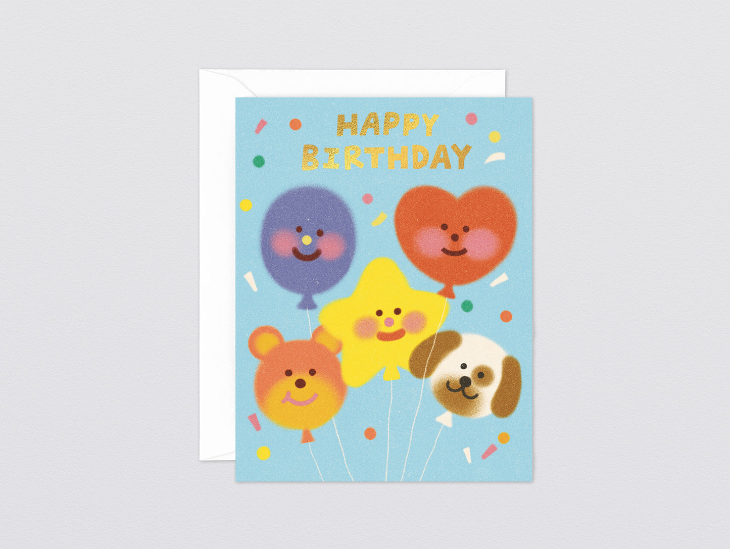 'Happy Birthday Balloon Gang' Kids Greeting Card by Wrap