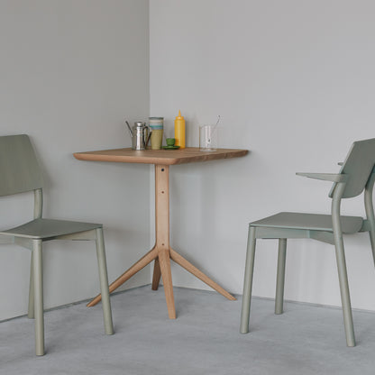 Scout Bistro Table by Karimoku New Standard - 60x60 cm / Lacquered Oak
