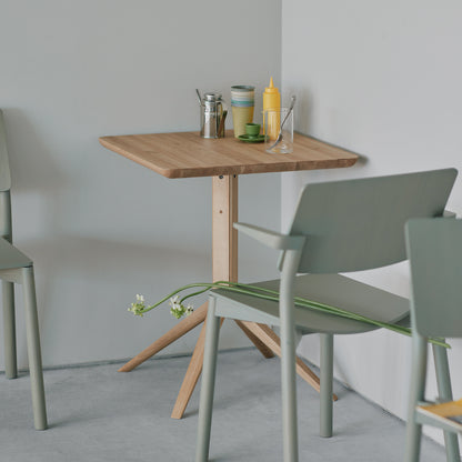 Scout Bistro Table by Karimoku New Standard - 60x60 / Lacquered Oak