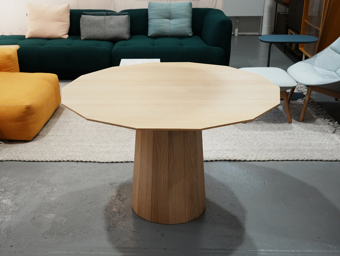 Colour Wood Dining Table / Large 120 cm / Pale Natural / Ex-Display