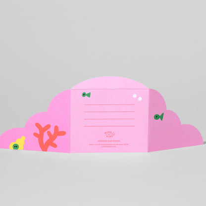 'Hiding Crab' Fold Out Greetings Card by Wrap