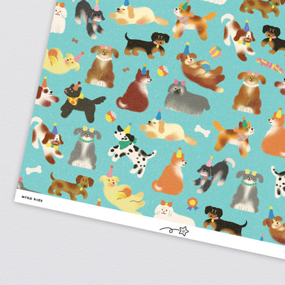 Dogs Kids Wrapping Paper by Wrap