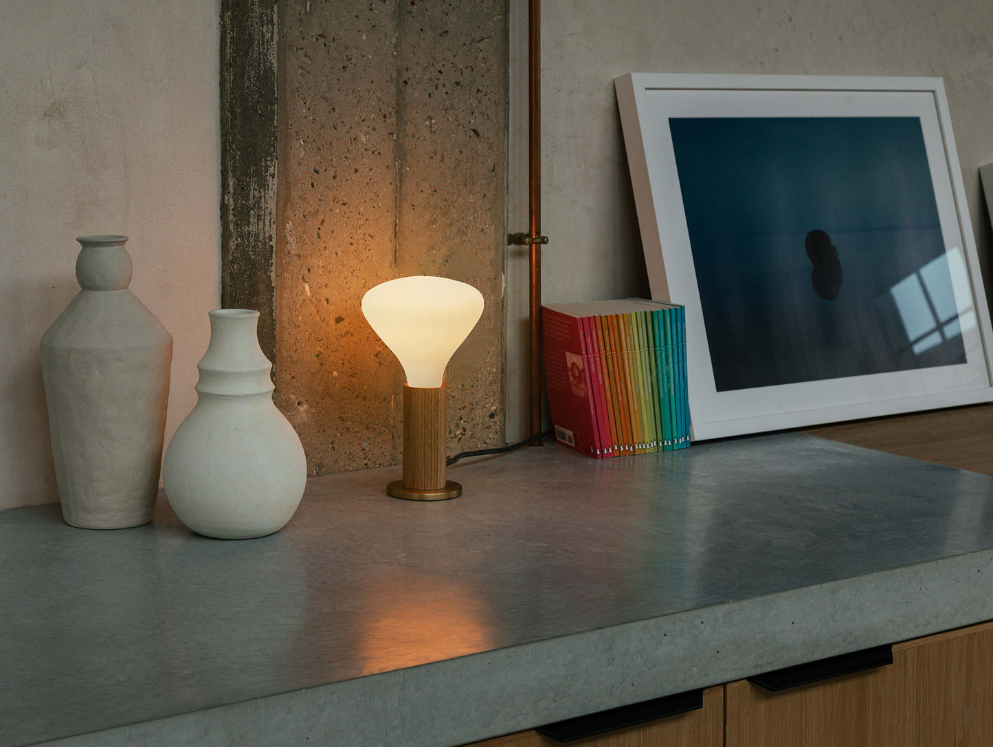 Oak Knuckle Table Lamp