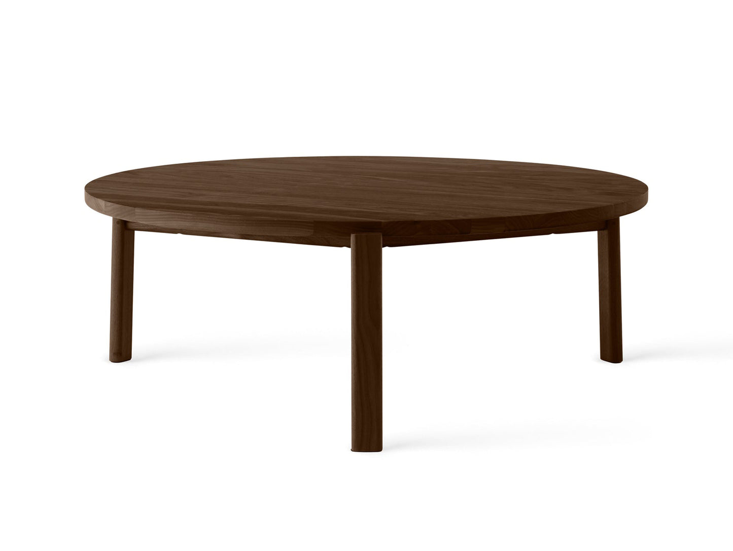 Passage Lounge Table by Menu - D90 cm / dark stained oak