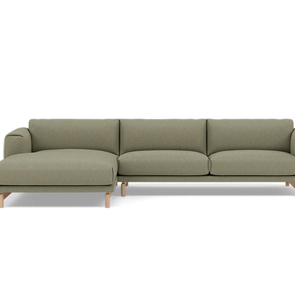 Rest Sofa with Left Chaise Longue (Sitting Right) by Muuto - Clay 15