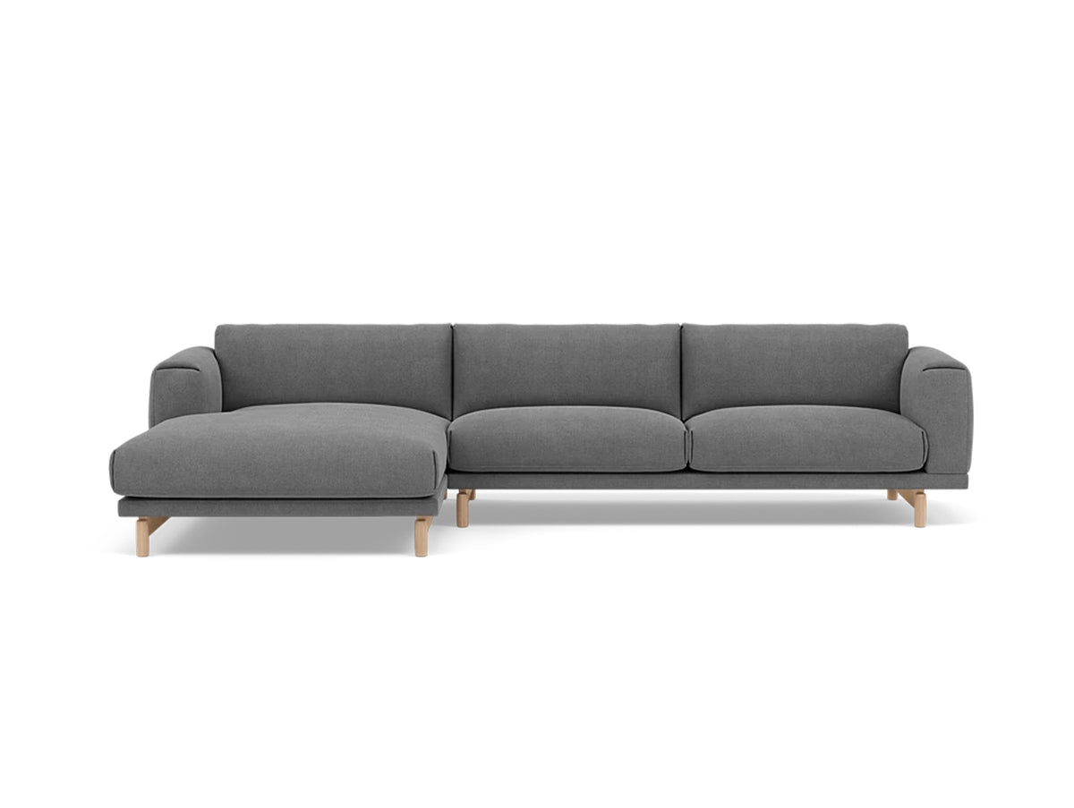 Rest Sofa with Left Chaise Longue (Sitting Right) by Muuto - Fiord 171