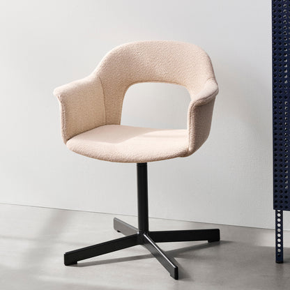 Layout Armchair 234 - Swivel Base by HAY - Black Aluminium Base / Turf Sand
