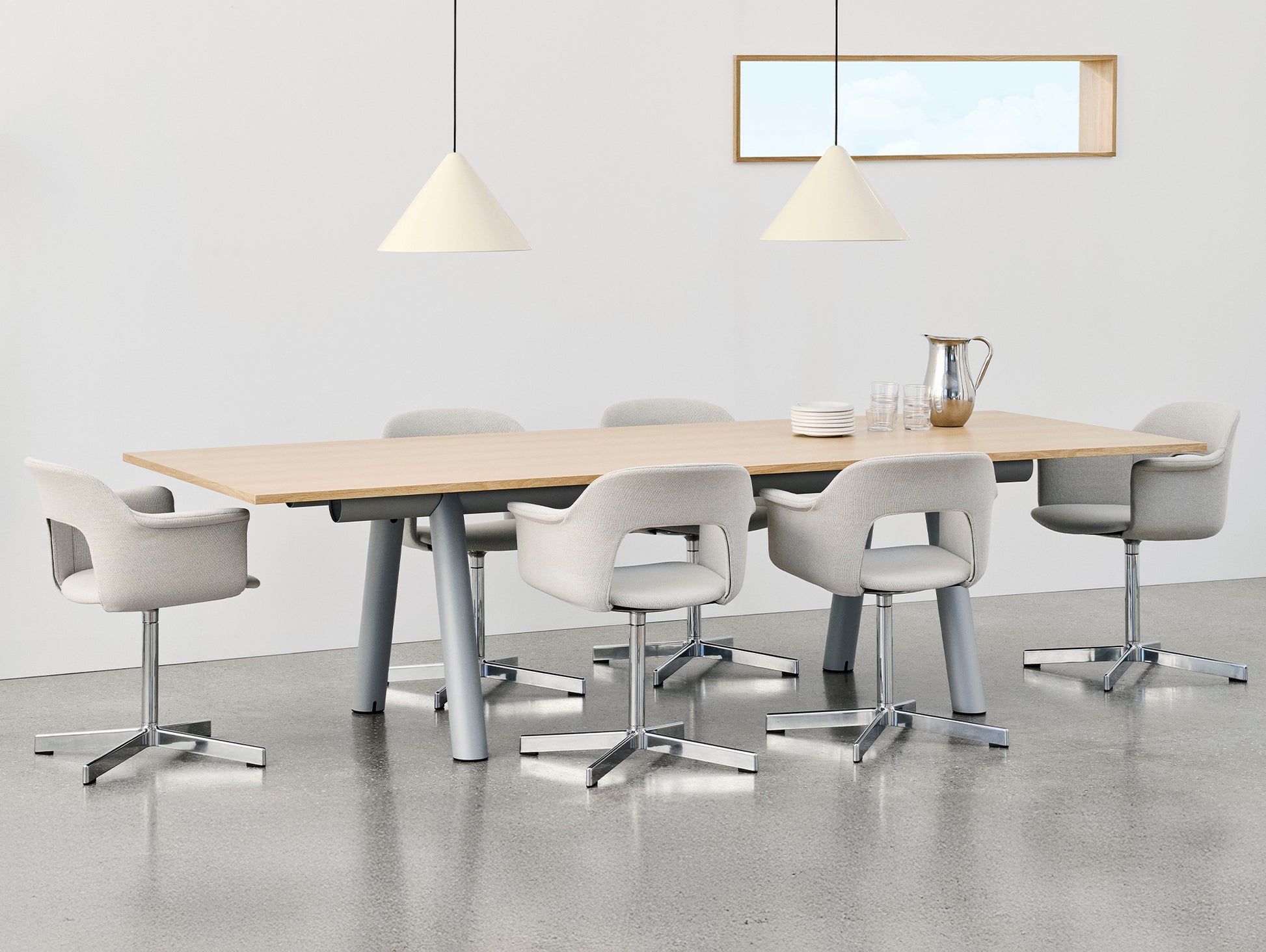 Layout Armchair 234 - Swivel Base by HAY - Black Aluminium Base / Autumn 0101
