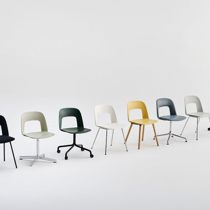 Layout Chair Upholstered - 5 Star Swivel Base by HAY