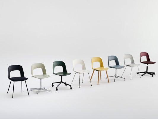 Layout Chair Upholstered - 5 Star Swivel Base by HAY