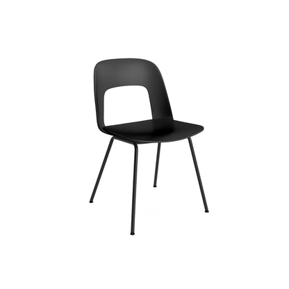 Layout Chair 111  Metal Base by HAY - Black Shell / Black Base