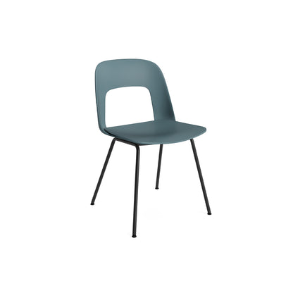 Layout Chair 111  Metal Base by HAY - Ocean Shell / Black Base