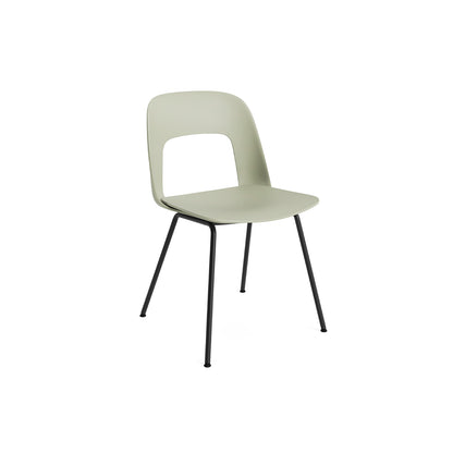 Layout Chair 111  Metal Base by HAY - Pastel Green Shell / Black Base