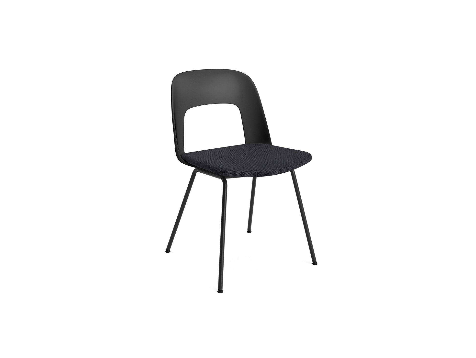 Layout Chair 113  Metal Base by HAY - Black / Steelcut Trio 195