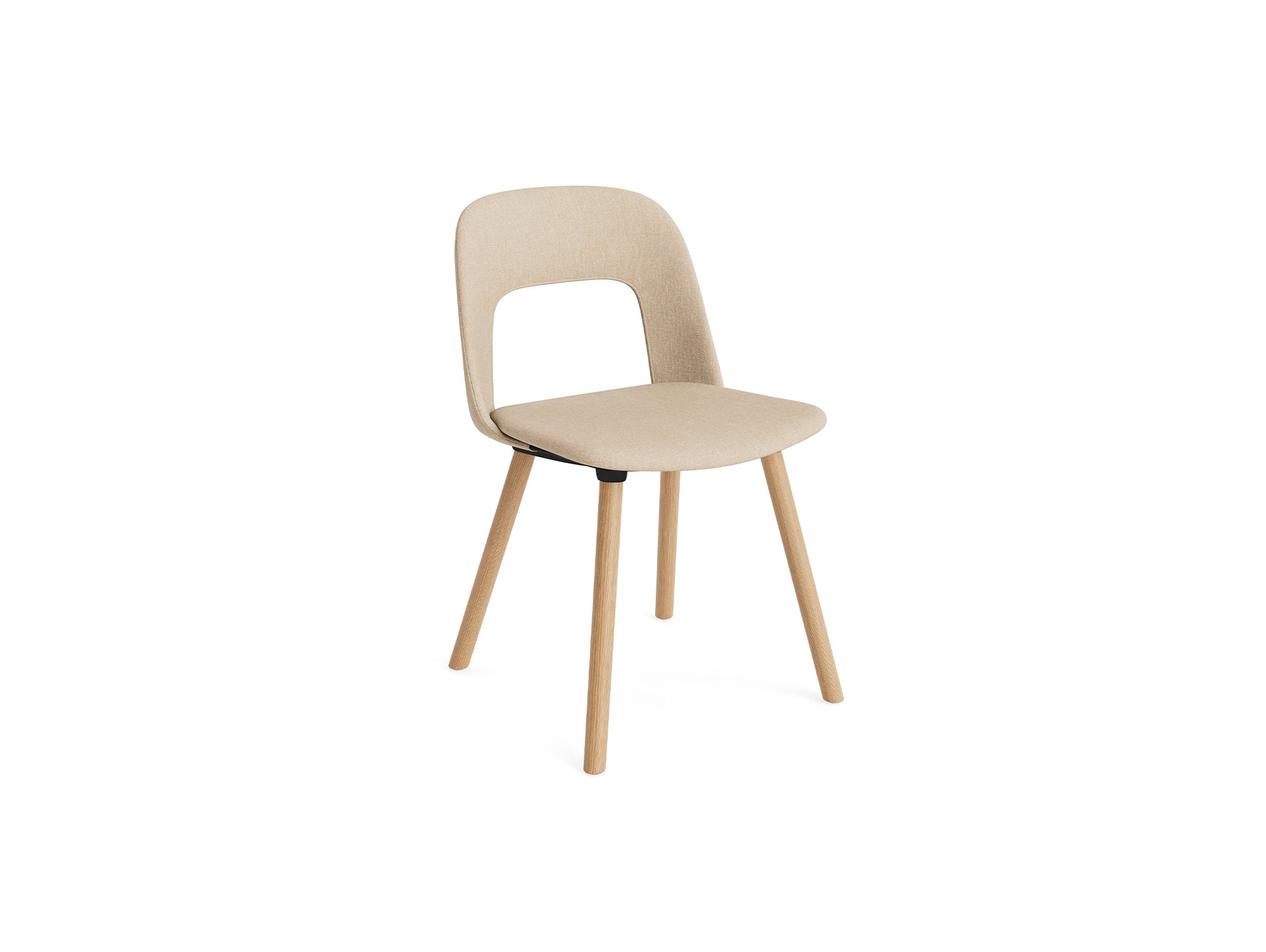 Layout Chair Upholstered - Wood Base (124) by HAY - Lacquered Oak / Metaphor 035