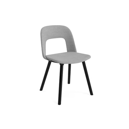 Layout Chair Upholstered - Wood Base (124) by HAY - Black Lacquered Oak / Mode 008