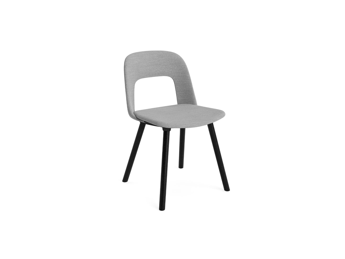 Layout Chair Upholstered - Wood Base (124) by HAY - Black Lacquered Oak / Mode 008