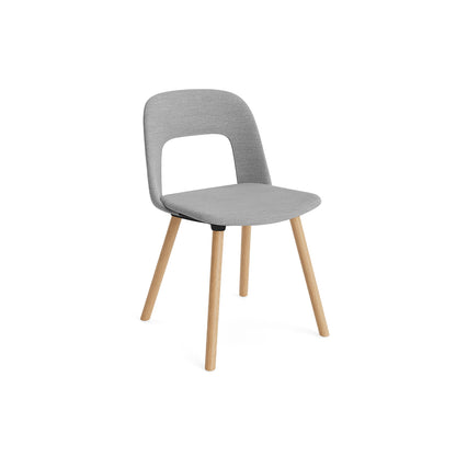 Layout Chair Upholstered - Wood Base (124) by HAY - Lacquered Oak / Mode 008