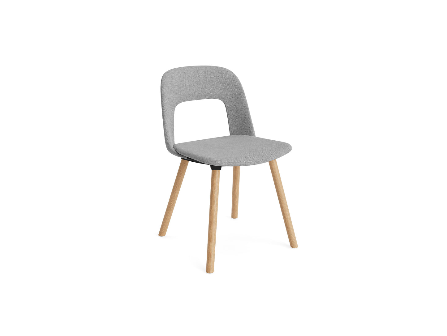 Layout Chair Upholstered - Wood Base (124) by HAY - Lacquered Oak / Mode 008