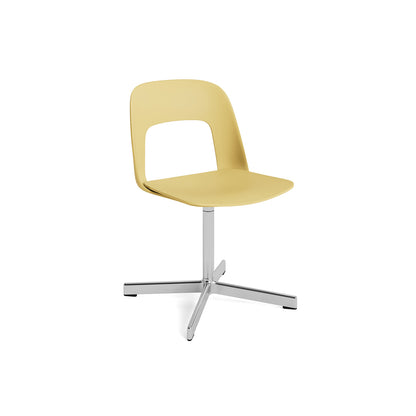 Layout Chair 131 - Swivel Base by HAY - Biscotti Shell / Polished Aluminium