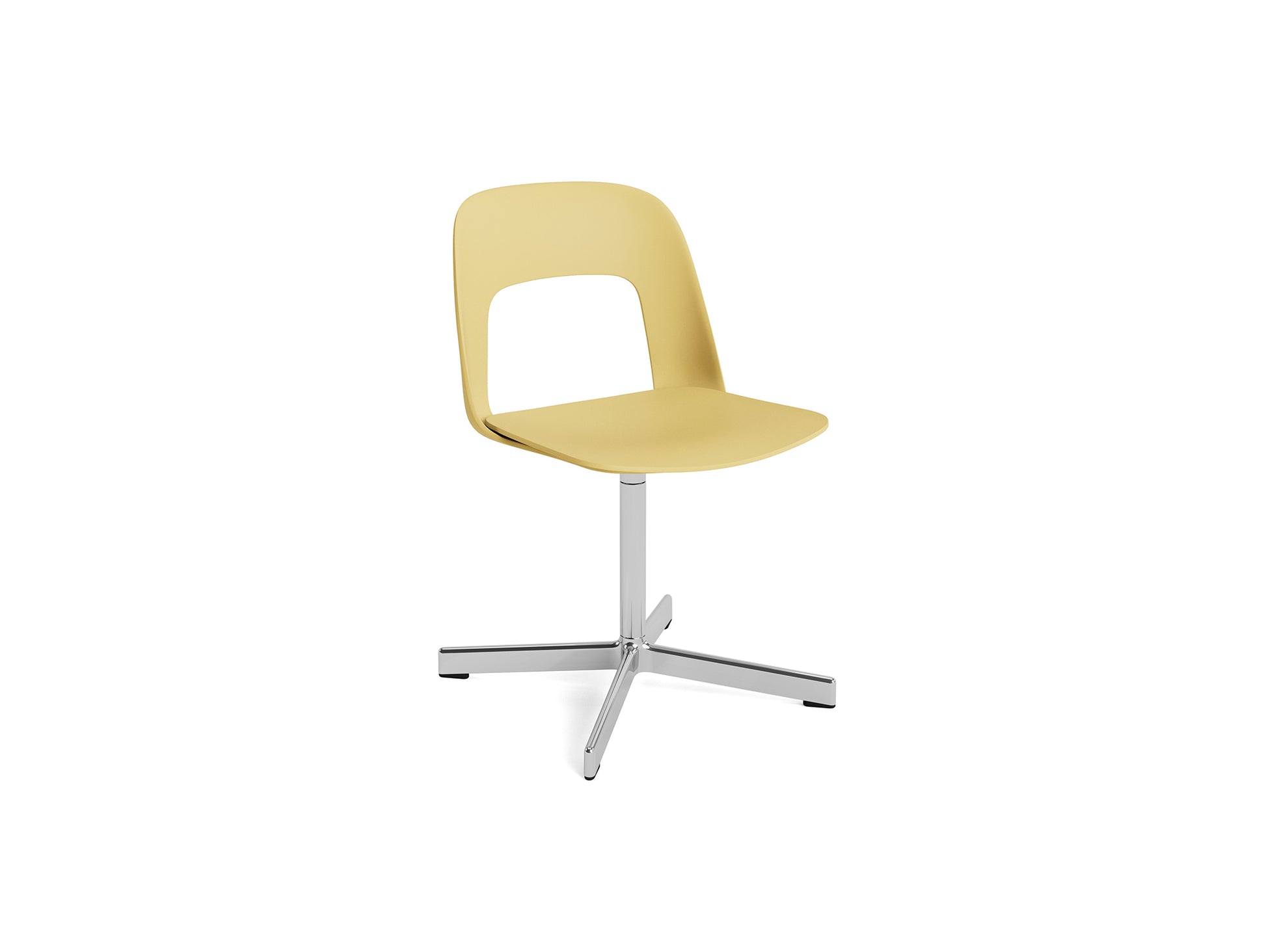 Layout Chair 131 - Swivel Base by HAY - Biscotti Shell / Polished Aluminium