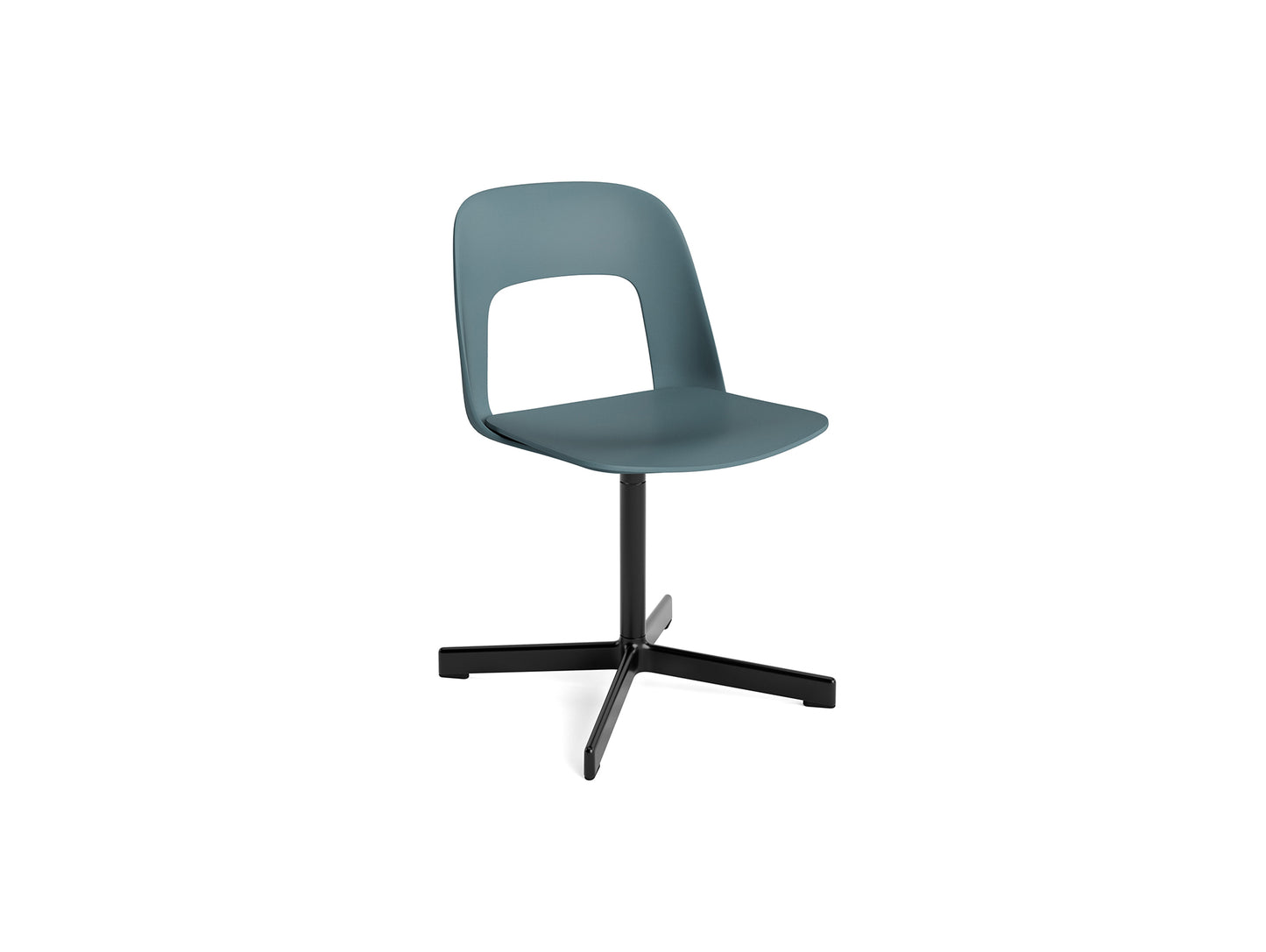 Layout Chair 131 - Swivel Base by HAY - Ocean Shell / Black Aluminium
