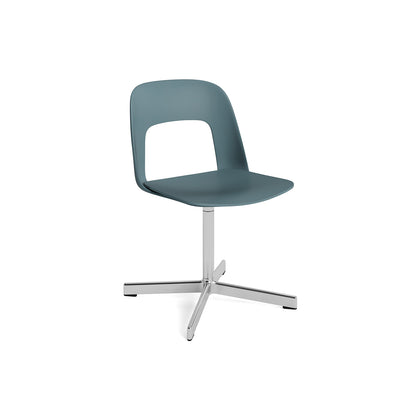 Layout Chair 131 - Swivel Base by HAY - Ocean Shell / Polished Aluminium