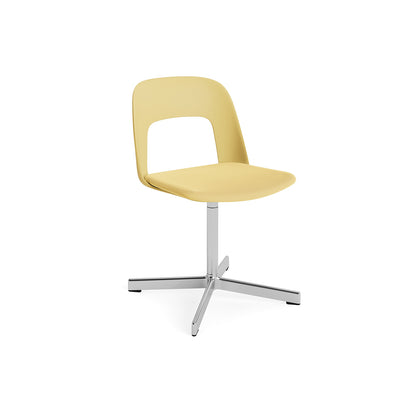 Layout Chair Upholstered - Swivel Base by HAY - Biscotti / Relate 431 / Polished Aluminium