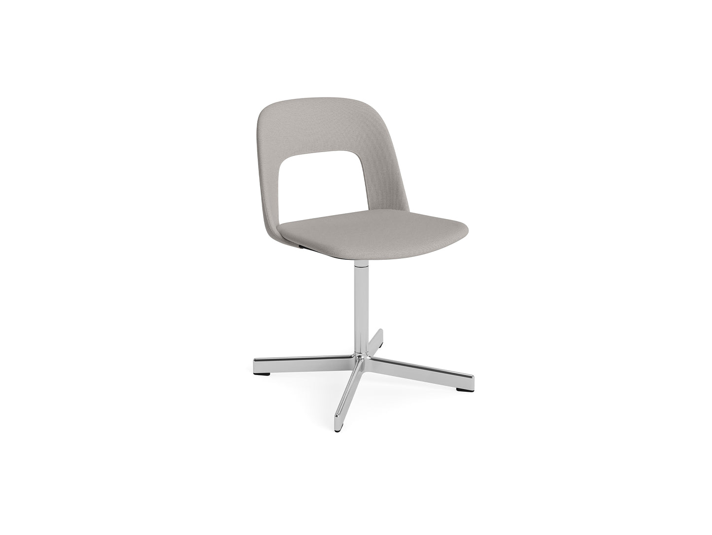 Layout Chair Upholstered - Swivel Base by HAY - Autumn 101 / Polished Aluminium