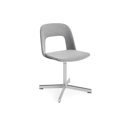 Layout Chair Upholstered - Swivel Base by HAY - Hallingdal 130/ Polished Aluminium