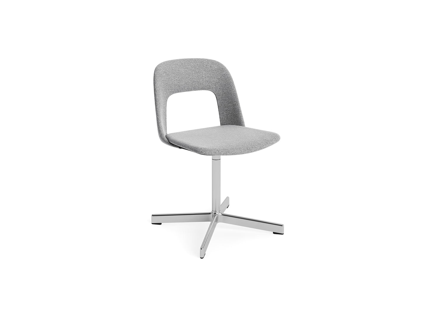 Layout Chair Upholstered - Swivel Base by HAY - Hallingdal 130/ Polished Aluminium