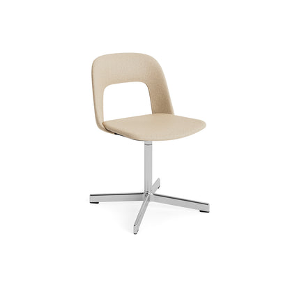 Layout Chair Upholstered - Swivel Base by HAY - Hallingdal 220 / Polished Aluminium