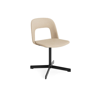 Layout Chair Upholstered - Swivel Base by HAY - Metaphor 035 / Black Aluminium