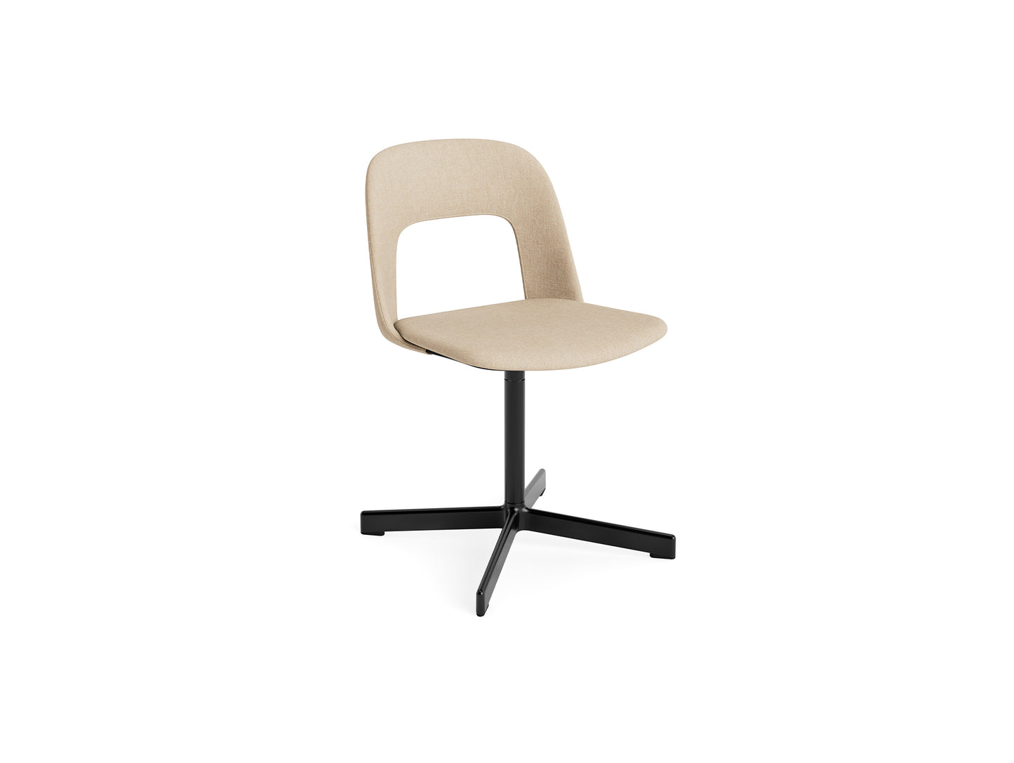 Layout Chair Upholstered - Swivel Base by HAY - Metaphor 035 / Black Aluminium