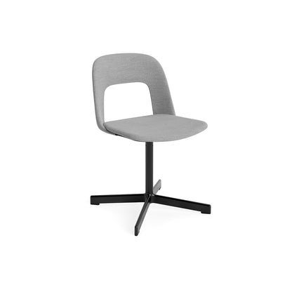 Layout Chair Upholstered - Swivel Base by HAY - Mode 008 / Black Aluminium