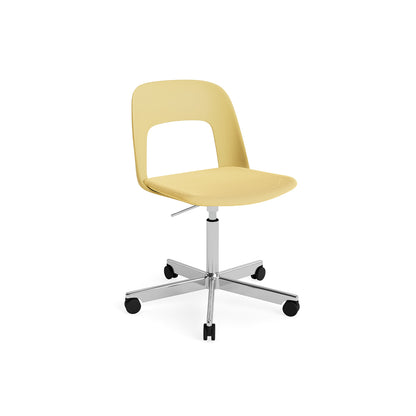 Layout Chair Seat Upholstered - 5 Star Swivel Base (143) by HAY - Polished Aluminium / Biscotti / Relate 431