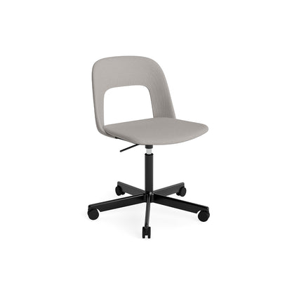 Layout Chair Full Upholstered - 5 Star Swivel Base (144) by HAY - Black Aluminium / Autumn 101