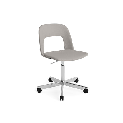 Layout Chair Full Upholstered - 5 Star Swivel Base (144) by HAY - Polished Aluminium / Autumn 101