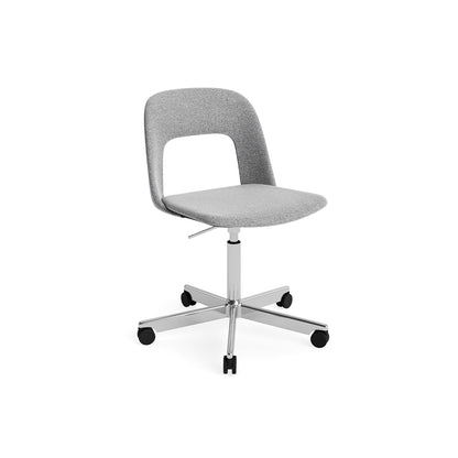 Layout Chair Full Upholstered - 5 Star Swivel Base (144) by HAY - Polished Aluminium / Hallingdal 130