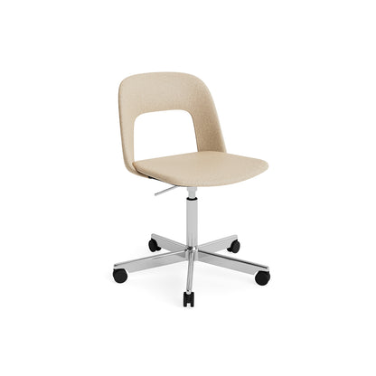 Layout Chair Full Upholstered - 5 Star Swivel Base (144) by HAY - Polished Aluminium / Hallingdal 220