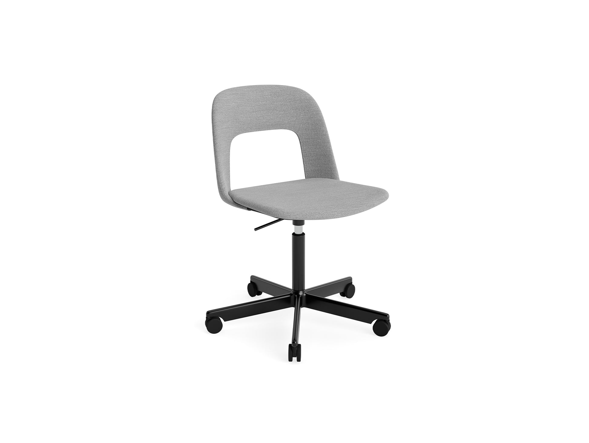 Layout Chair Full Upholstered - 5 Star Swivel Base (144) by HAY - Black Aluminium / Mode 008